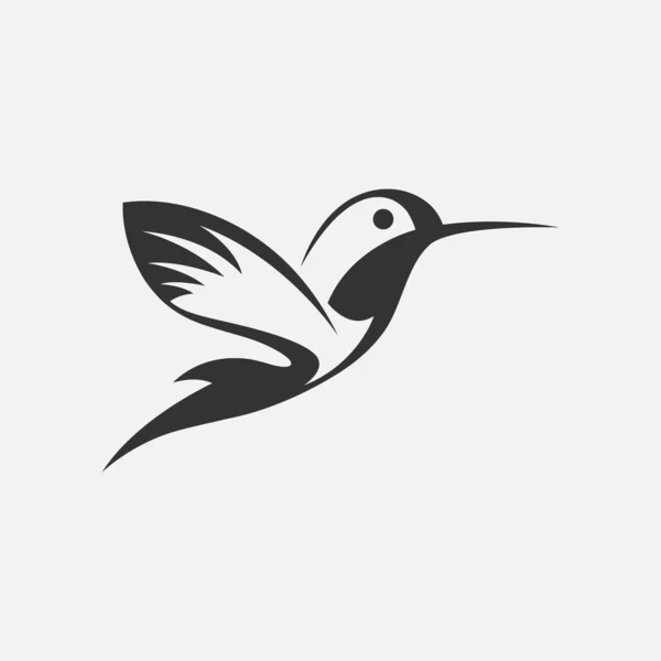Colibri or humming bird icons. Vector isolated set of flying bir — ストックベクタ