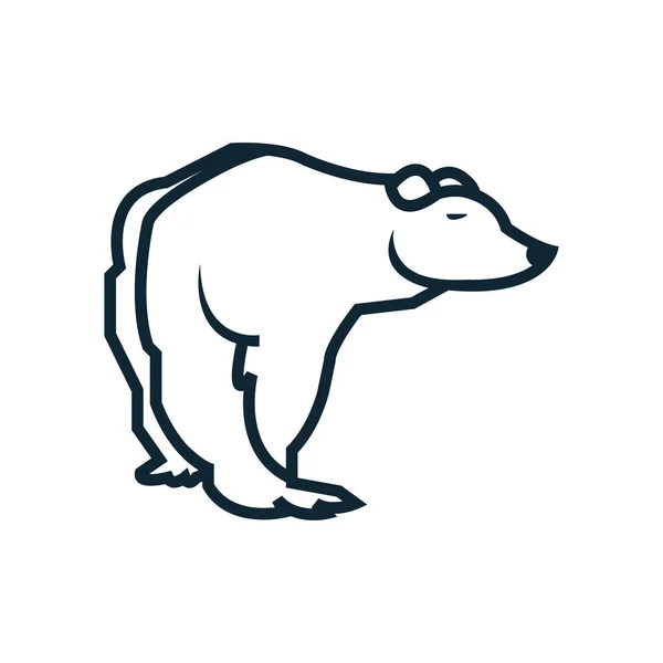 Піктограма ведмедя ізольована на білому тлі. Піктограма ведмедя сучасний символ — стоковий вектор
