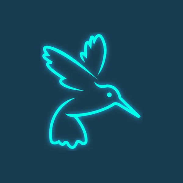 Colibri nebo kolibříci ikony. Vektorově izolovaná sada létajících bir — Stockový vektor