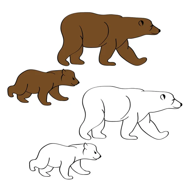 Icono del oso aislado sobre fondo blanco. Oso icono símbolo moderno — Vector de stock