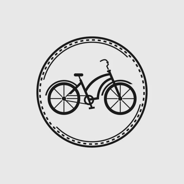 Ilustração do vetor do esboço do emblema da bicicleta . — Vetor de Stock