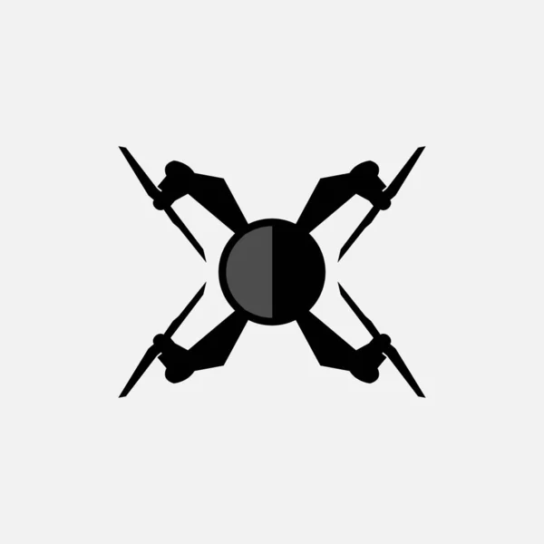 Drón vektor logó. Drone modern ikon. A logó drónikon jele — Stock Vector