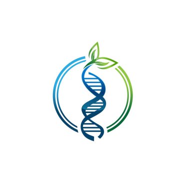 DNA sarmalı bilimsel laboratuvar vektör logosu tasarım şablonu vect