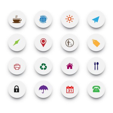 simgeler ayarlandı ve web analiz simgeleri ayarlandı. Veri analizi ve ağ