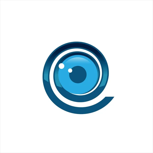 Технология глаз орбиты паутины кольца дизайн логотипа. Векторное кольцо l — стоковый вектор