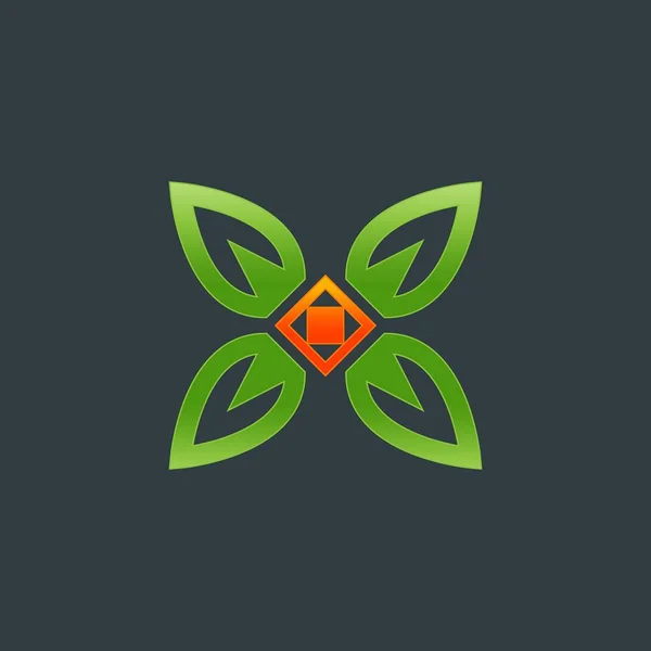 A természet logója. Virágos logó. Virág ikon. Virágembléma. Kozmetikumok, — Stock Vector