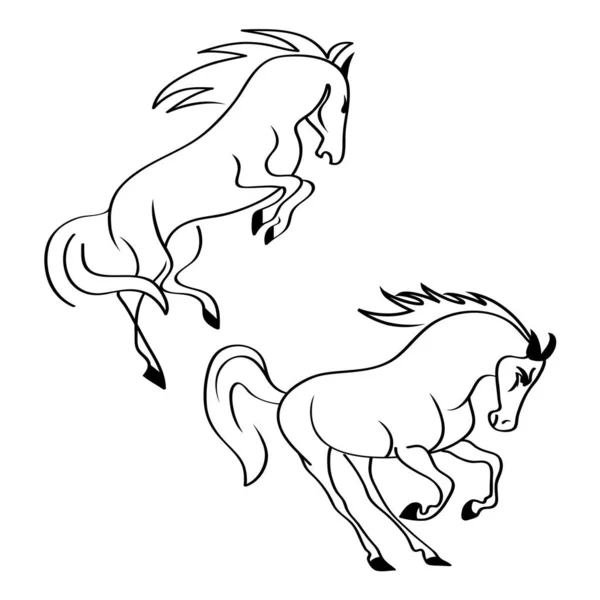 Cavalo de pé sobre três patas Ícone, cavalo de pé sobre três patas —  Vetores de Stock