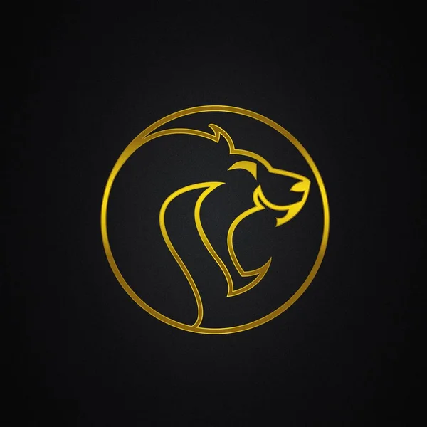 Ilustração do conceito de signo vetorial de cabeça de leão. Logotipo da cabeça de leão. Selvagem —  Vetores de Stock