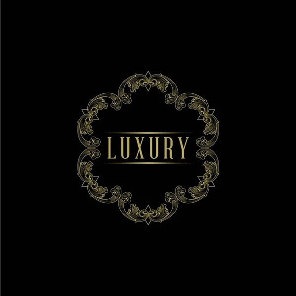 Luxury logo. Calligraphic pattern elegant decor elements. — Stock Vector