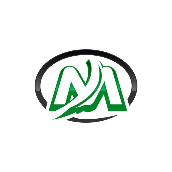 Litera logo projekt wektor ilustracja szablon, M litera logo v — Wektor stockowy