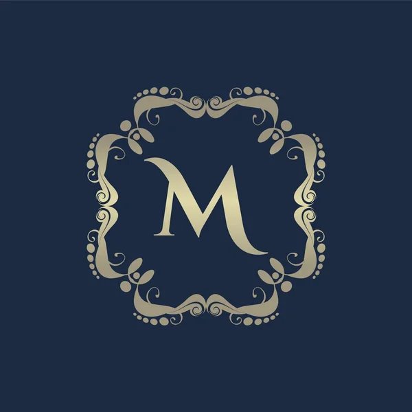 Harf logo tasarımı vektör illüstrasyon şablonu, M harfi logosu v — Stok Vektör