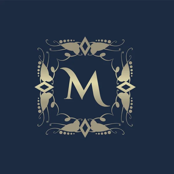 Harf logo tasarımı vektör illüstrasyon şablonu, M harfi logosu v — Stok Vektör