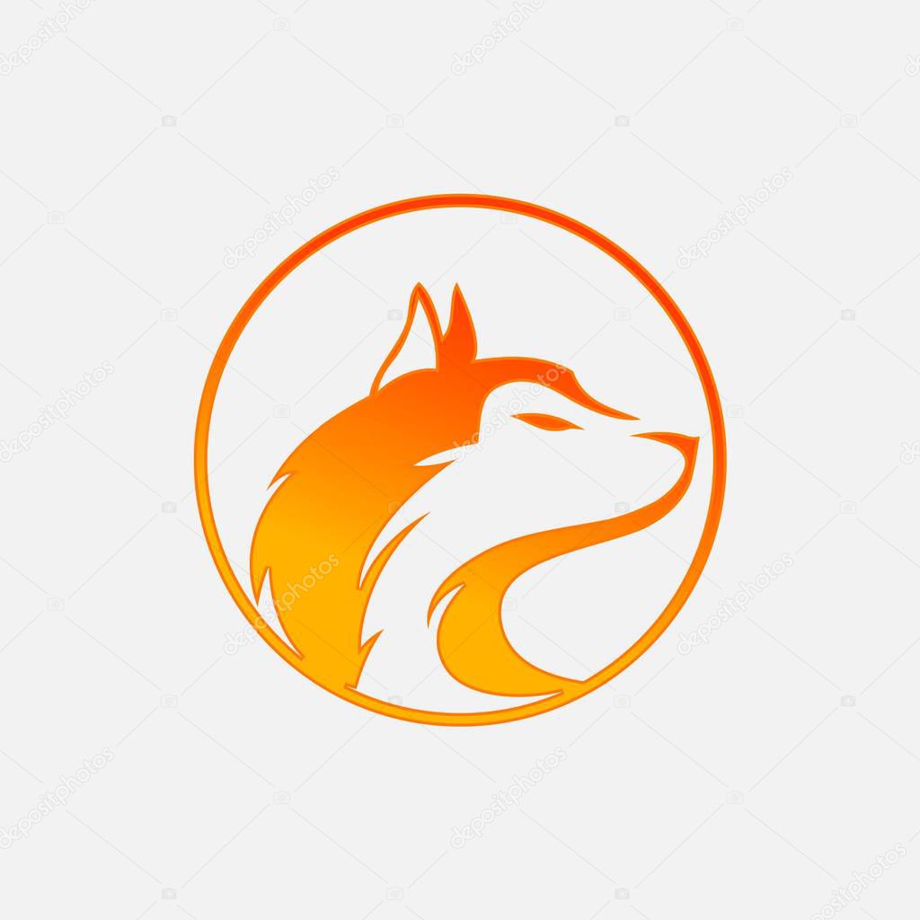Vector image of a fox design on Vector fox for your design. Anim