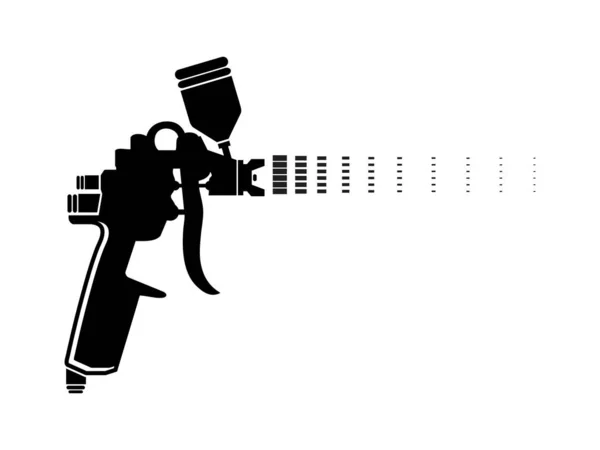 Автоматичний кузов промислового живопису розпилювач пістолети Векторні піктограми . — стоковий вектор