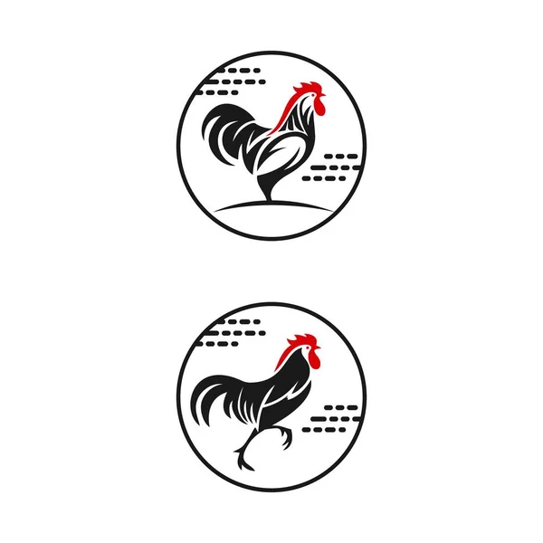 Kakas. Fasz. Absztrakt kakas logó ikon. Vörös kakas mint szimbólum — Stock Vector