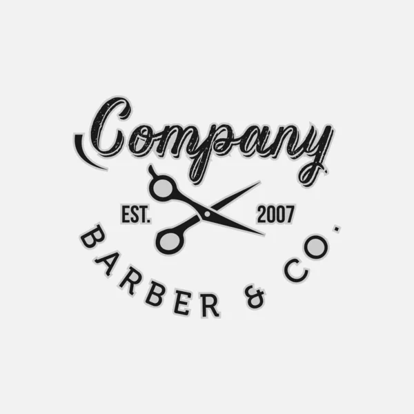 Vintage barbershop vector emblems and labels. Barber badges and — Stock Vector