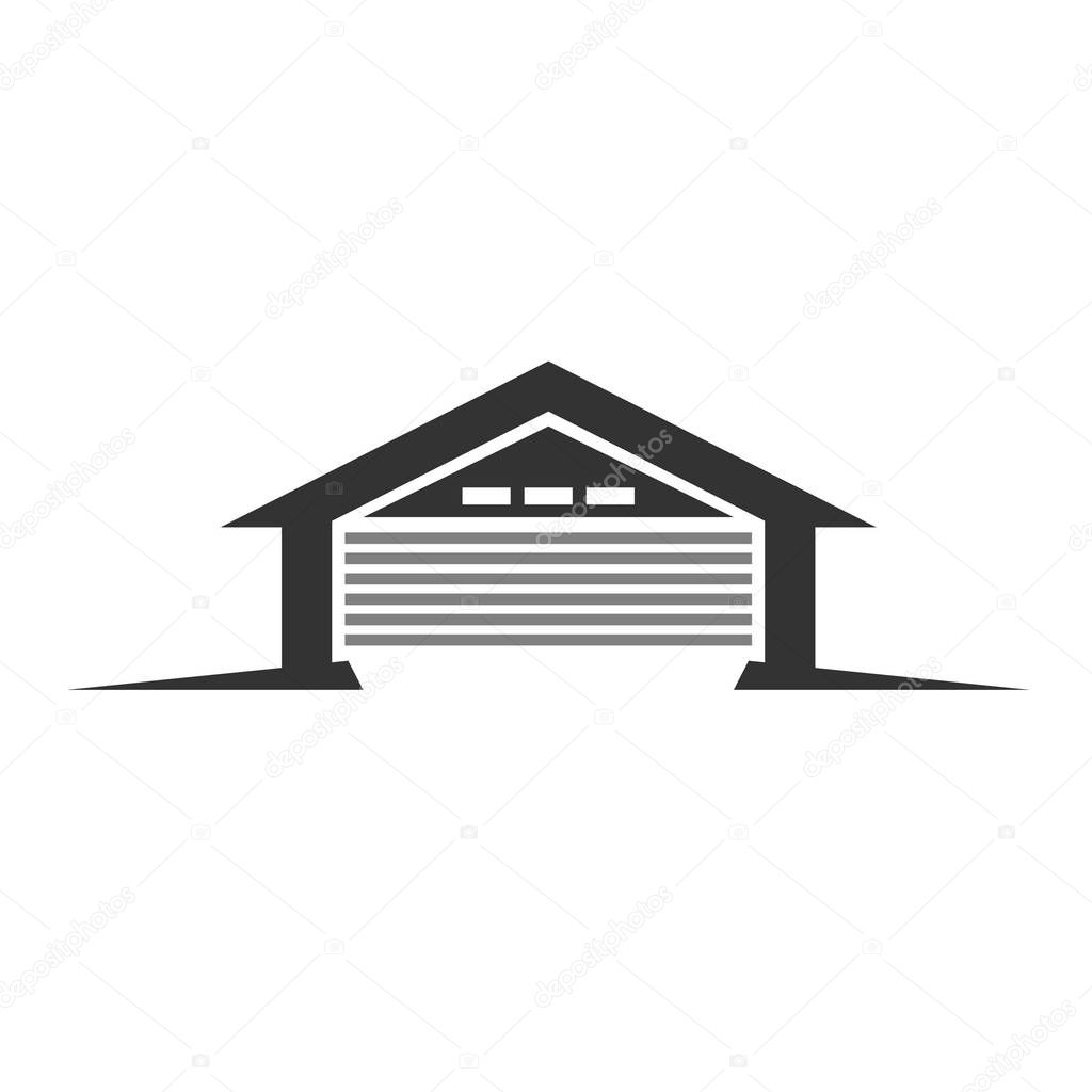 Garage icon isolated on white background. Garage icon simple sig