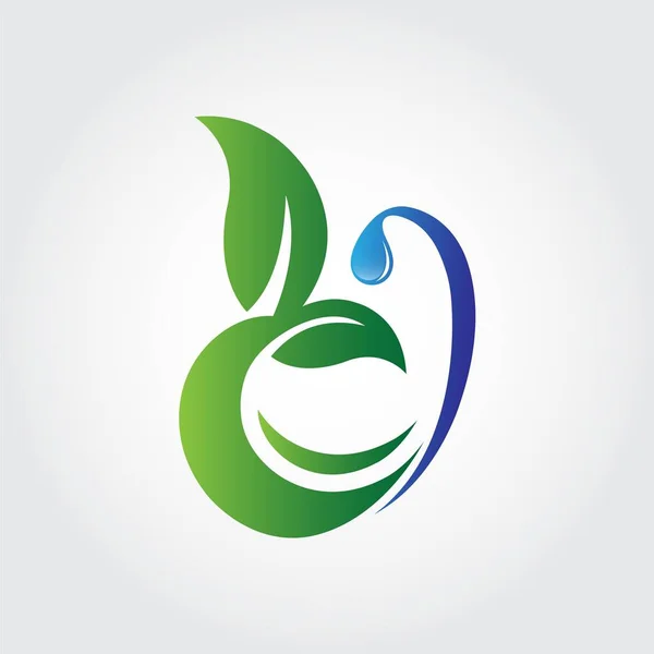 Bio-Logo. Blätter in der Hand Logo. Naturprodukte Logo. Kosmeti — Stockvektor