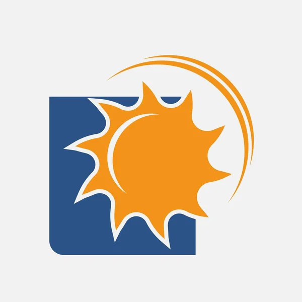 Sun Vector odizolowany projekt ikony lato. Wektor żółty symbol słońca — Wektor stockowy
