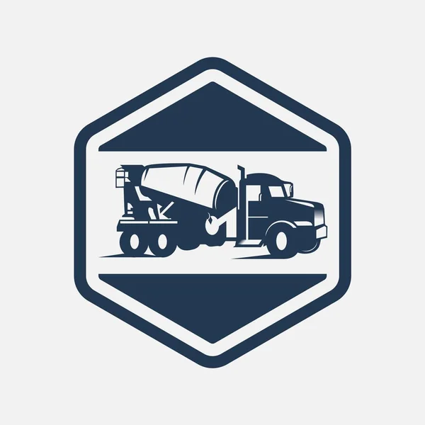 Concepto de icono de línea de camiones de hormigón. Camión de hormigón vector lineal i — Vector de stock