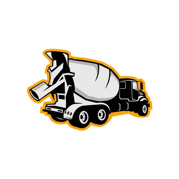 Concrete truck line icon concept. Betonové kamionové vektory lineární i — Stockový vektor