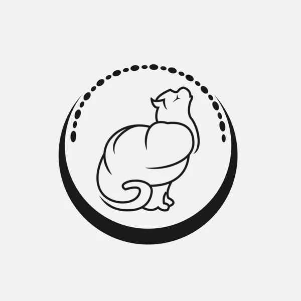 Котячий логотип Векторні ілюстрації. сучасний шаблон логотипу кота ізольований — стоковий вектор