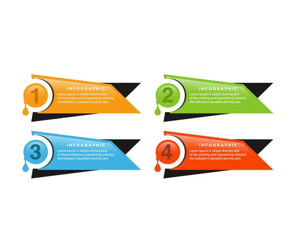 Business infographic template ontwerp met verbonden cirkel eleme — Stockvector