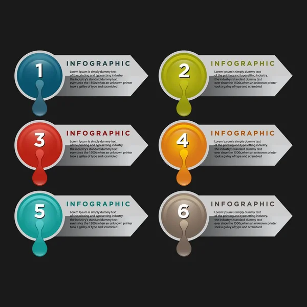 Business infographic template ontwerp met verbonden cirkel eleme — Stockvector