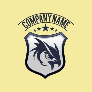 Baykuş tasarım tarzında bir ikon. Baykuş vektör logosu simgesi modern ve