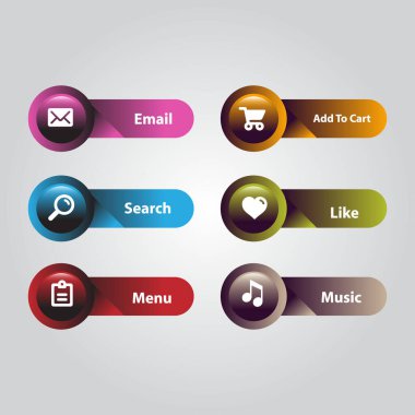 düğme kümesi Web elemanları vektör