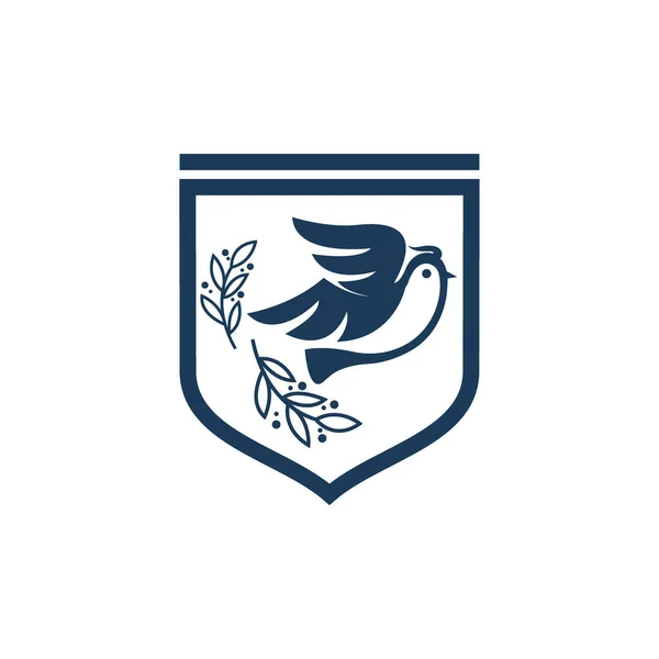 Шаблон векторного логотипа птичьего листа — стоковый вектор