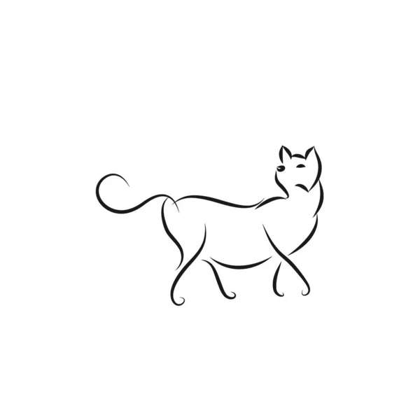 Siluetas de gato, diseño de vectores de arte — Vector de stock