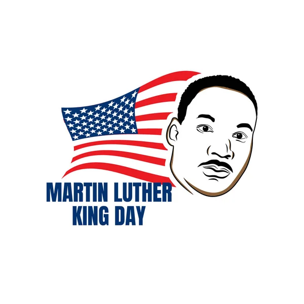 Martin Luther King Day gratulationskort - Amerikansk flagga abstrakt ba — Stock vektor