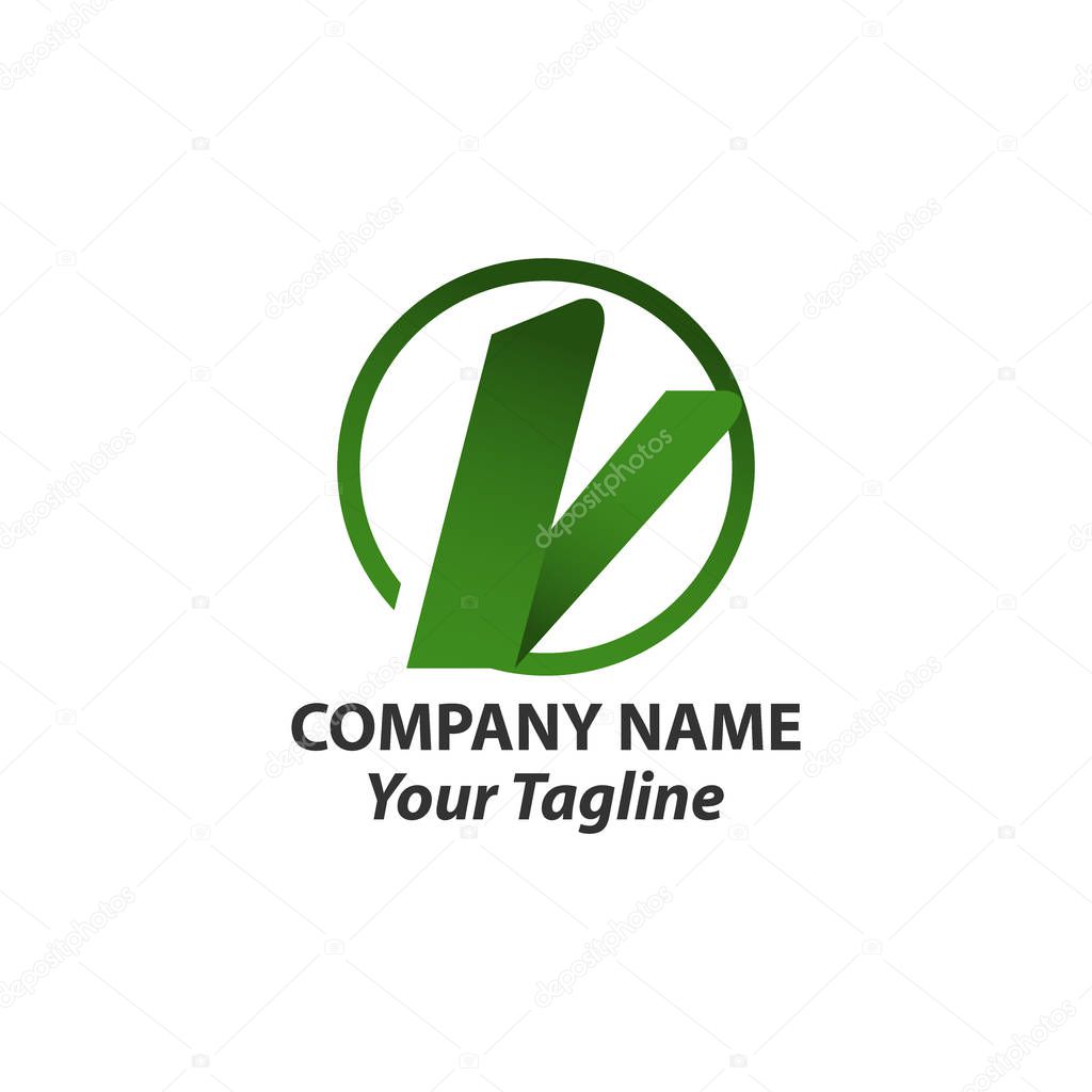 V letter logo design vector