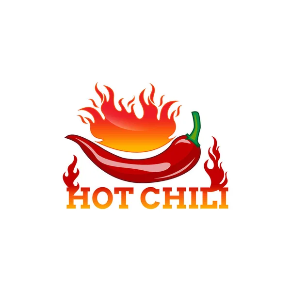 Hot Chilli logo etykiety żywności lub naklejki. Pojęcie oznaczenia rolnika — Wektor stockowy