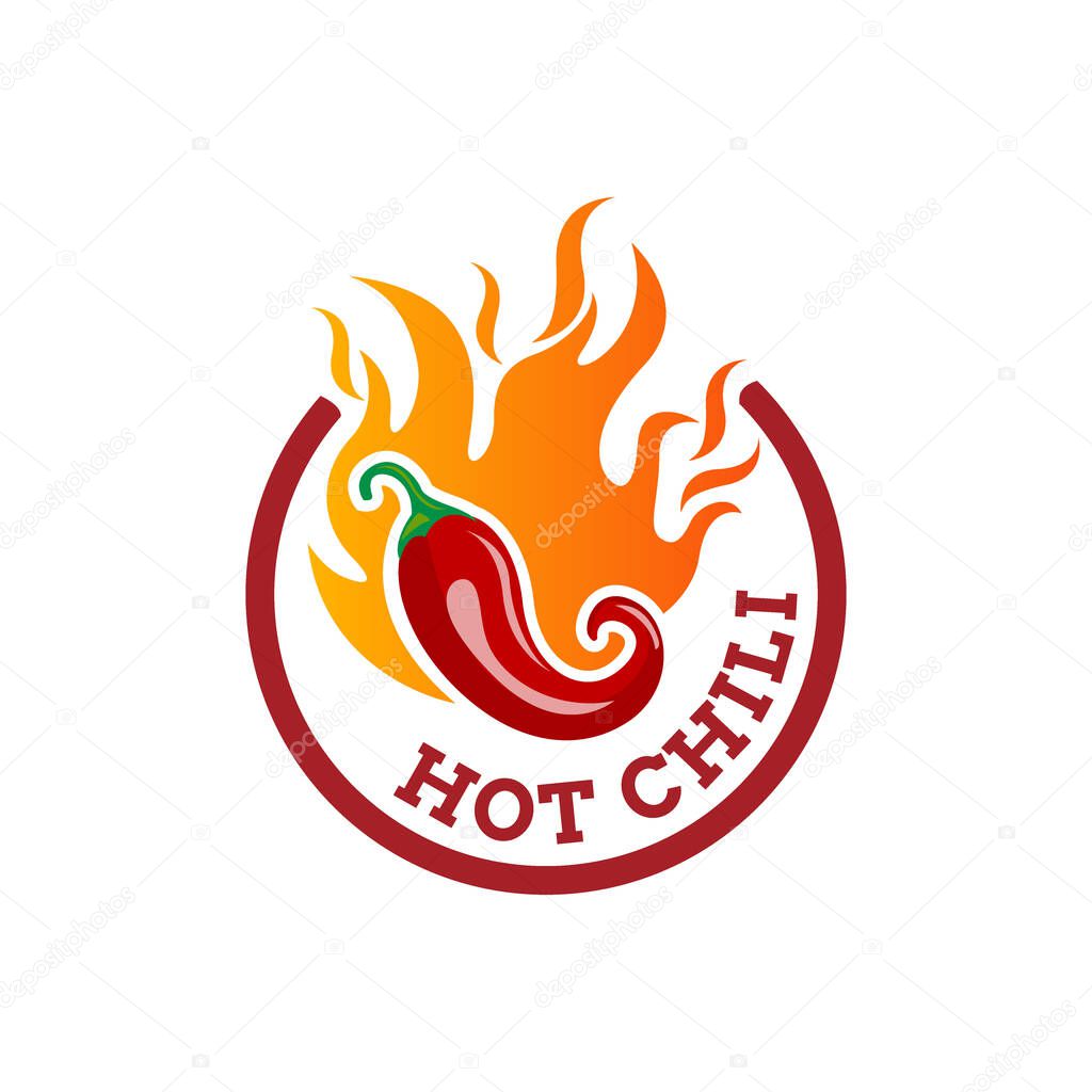 Hot Chili logo designs concept vector, Fire Chili logo symbol, Spice food symbol icon