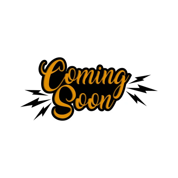 Coming Soon Vector Illustrations White Background — Stock Vector