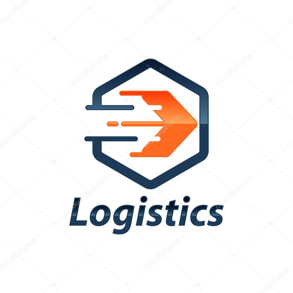 Logistic company logo. Arrow icon. Delivery icon. Arrow logo. Business logo. Arrow vector. Delivery service logo. Web icon. Network, Digital, Technology, Marketing icon.