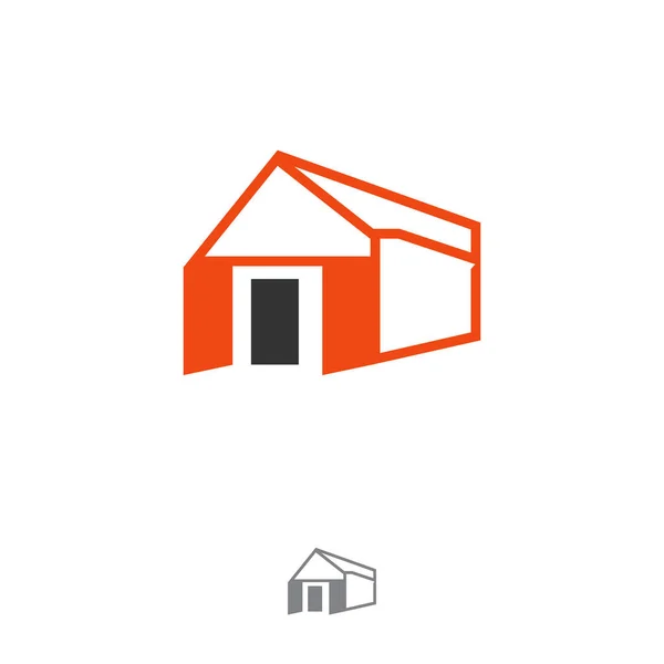 Modelo Abstrato Projeto Logotipo Casa Prémio Imobiliário Universal Proteção Cuidados — Vetor de Stock