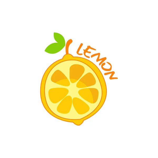 Modèle Logo Citron Vecteur Frais Icône Limonade Design — Image vectorielle