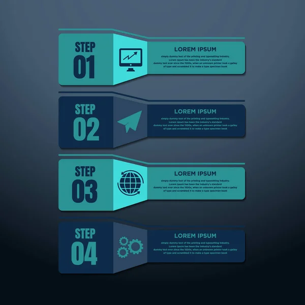 Zakelijke Infographics Tijdlijn Met Stappen Etiketten Vectorinfografisch Element — Stockvector