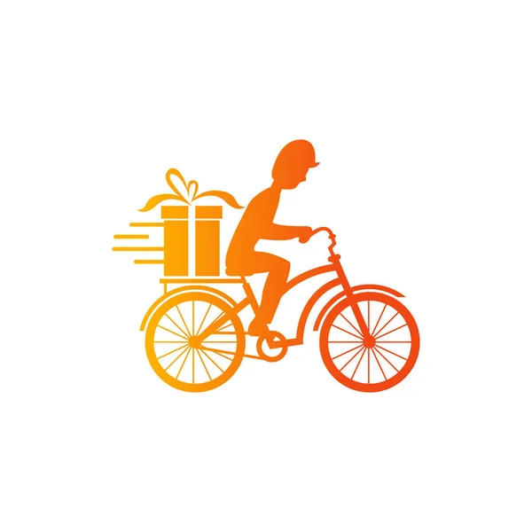 Levering Fiets Icoon Eenvoudige Element Illustratie Levering Fiets Concept Symbool — Stockvector