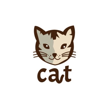 Şirin kedi vektör tasarımı. Okul kitapları ve daha fazlası için çocuk illüstrasyonu. Miyav sloganı. Hayvan izi..