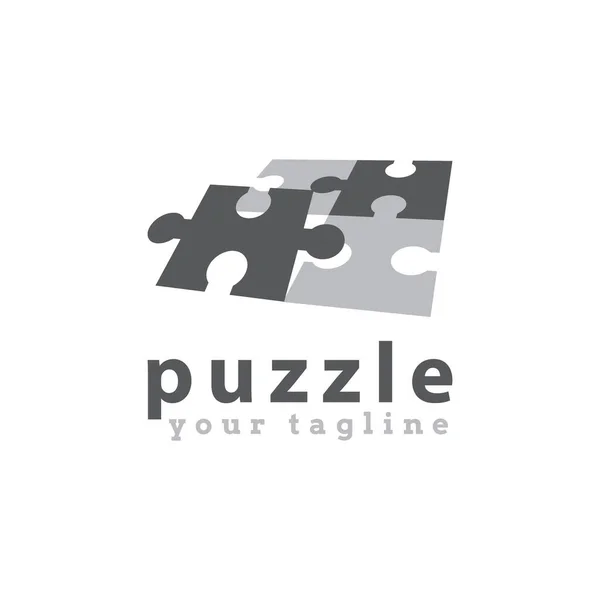 Puzzle Design Logo Vorlage — Stockvektor