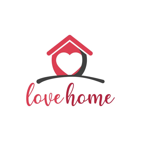Modèle Vectoriel Logo Love Home — Image vectorielle
