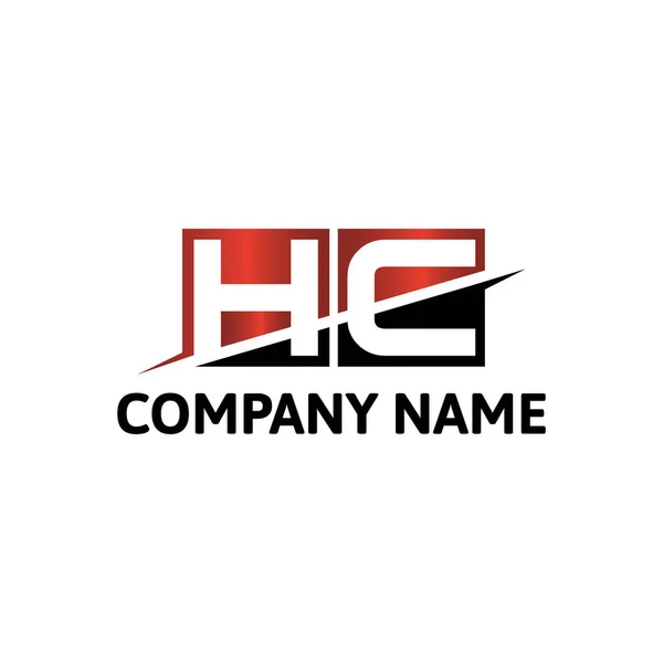 創造産業 ウェブ ビジネスや企業のためのカラフルな幾何学的な形状 文字の組み合わせのロゴデザインと手紙Hcのロゴ — ストックベクタ