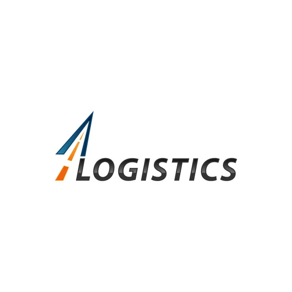 Ilustracja Wektora Loga Transportu Drogowego Logistycznego Eps — Wektor stockowy