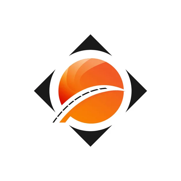 Wektor Logo Asfaltu Szablon Projektu Nawierzchni Logo Konstrukcja Wektor Ikona — Wektor stockowy