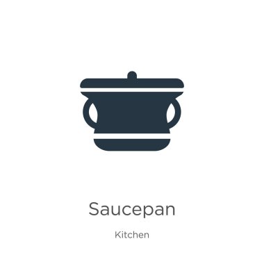 Tencere simgesi vektörü. Mutfak koleksiyonundan moda düz tencere ikonu beyaz arka planda izole edilmiş. Vektör illüstrasyonu web ve mobil grafik tasarımı, logo, eps10 için kullanılabilir