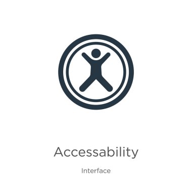 Accessability icon vector. Trendy flat accessability icon from interface collection isolated on white background. Vector illustration can be used for web and mobile graphic design, logo, eps10 clipart